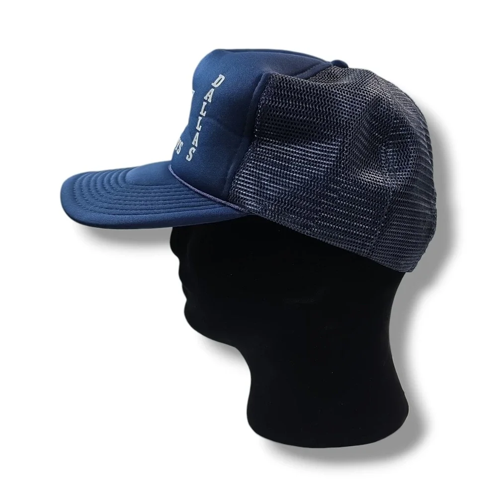 Vintage Dallas‎ Cowboys Trucker Mesh Foam Rope Snapback Navy Blue Hat Cap